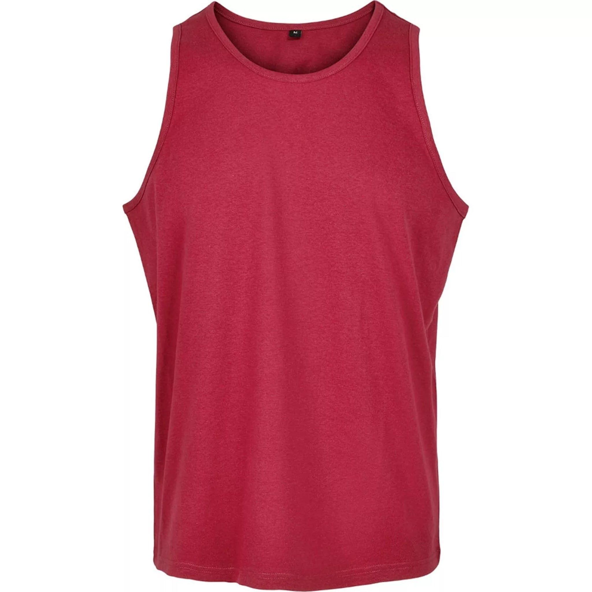 Men's burgundy sleeveless vest, lightweight breathable cotton tank top for gym, sports and casual wear
